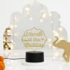 Gift Diwali With Family Personalized LED Lamp With Black Base