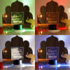 Shop Diwali With Family Personalized LED Lamp With Black Base