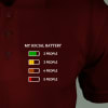 Gift Drained Social Battery Polo T-shirt - Maroon