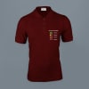 Drained Social Battery Polo T-shirt - Maroon Online
