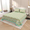 Dreamy Alpine Green Floral King Bedsheet Set Online