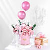 Dreamy Blushing Roses And Balloons Online