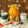 Dry Fruits & Mishri in Potli with Roli & Chawal Online