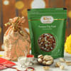 Dry Fruits Potli with Roli Chawal Container & Moli Online