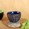 Gift Dual Dipped Blue And Brown Ceramic Bowls (Set of 2)