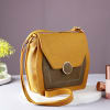 Gift Dual Tone Sling Bag For Women - Tan and Mustard