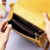 Shop Dual Tone Sling Bag For Women - Tan and Mustard