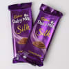 Gift Earthen Diyas with Cadbury Dairy Milk Silk