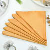 Shop Earthy Ochre Napkins With Blue Beads Napkin Rings (Set of 6+6)