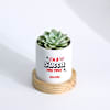 Gift Echeveria Succulent And Personalized Planter