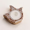 Gift Eco-friendly Diya-Shaped Candle Holder With Tea Light Candle - Set Of 2
