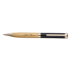Elegant 24 Carat Gold Plated Black Ball Pen - Customized with Name Online