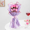 Gift Elegant Aqua Pink Rose Bouquet