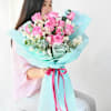 Buy Elegant Aqua Pink Roses Bouquet