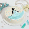 Elegant Blue Blossom Cake For Her Online