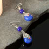 Buy Elegant Blue Stone Oxidized Metal Necklace Set with Earrings