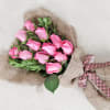 Gift Elegant Bouquet of Roses in Jute Wrapping