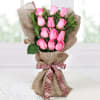 Elegant Bouquet of Roses in Jute Wrapping Online