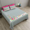 Elegant Grey Super King Bedsheet With Pillow Covers Online