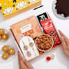 Elegant Jhumki Design Bhaiya Bhabhi Rakhi And Gourmet Treats Hamper Online