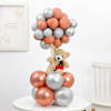 Elegant Metallics Balloon And Teddy Arrangement Online