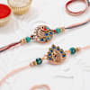 Gift Elegant Peacock Feather Rakhis Combo
