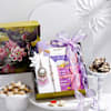 Elegant Purple Kundan Rakhi Hamper Online