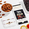 Elegant Rakhi Set And Dark Chocolate Hamper Online