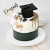 Gift Elegant Semi-Fondant Graduation Cake (1 Kg)