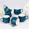 Gift Elegant Sips Bloom Porcelain Cups - Set Of 6