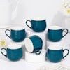 Elegant Sips Bloom Porcelain Cups - Set Of 6 Online