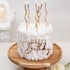 Gift Elegant White Swirl Birthday Cake (1 Kg)