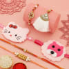 Elegantly Cute Set of 5 Family Rakhi Set Online