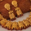 Gift Elephant Dome Antique Gold Necklace Set