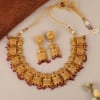 Elephant Dome Antique Gold Necklace Set Online