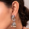 Buy Elephant Head Silver Oxidised Earrings