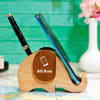 Buy Elephant Personalized Wood Mobile Stand & Pen Holder
