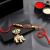 Elephant Rakhi With Brass Brooch Online