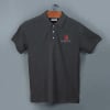 Shop Embroidered Classic Polo T-shirt for Men (Charcoal Grey)
