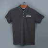 Shop Embroidered Classic Polo T-shirt for Men (Charcoal Grey)