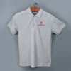 Shop Embroidered Classic Polo T-shirt for Men (Grey Melange)