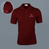 Embroidered Classic Polo T-shirt for Men (Maroon) Online