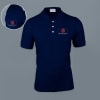Embroidered Classic Polo T-shirt for Men (Navy Blue) Online