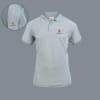 Embroidered Classy Polo T-shirt for Women (Grey Melange) Online