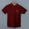 Shop Embroidered Classy Polo T-shirt for Women (Maroon)