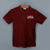 Shop Embroidered Classy Polo T-shirt for Women (Maroon)