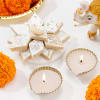 Enchanting Diya And Kaju Katli Diwali Combo Online