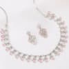 Enchanting Grace - Rose Pink CZ Necklace With Earrings Online