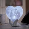 Buy Enchanting Love - Personalized 3D Moon Heart Lamp With Stand