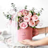 Buy Enchanting New Year Pink Bloom And Cake Combo